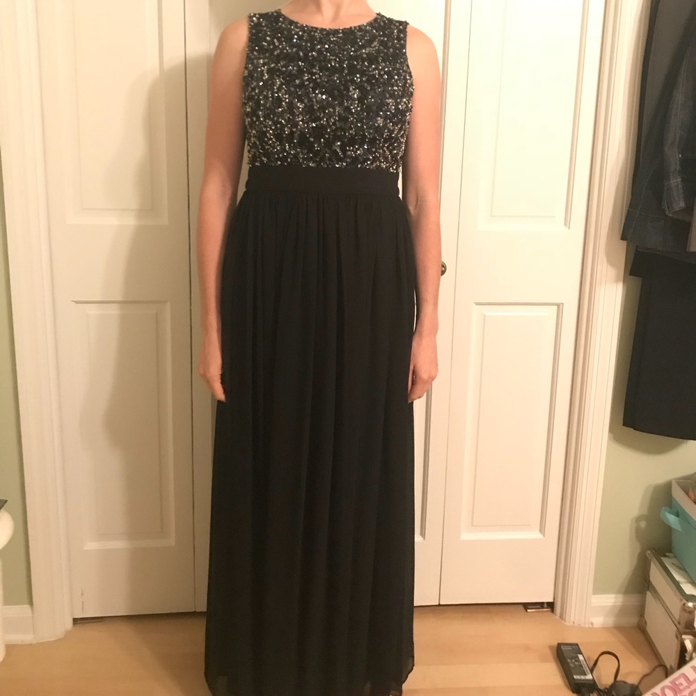 Adrianna Papell Collection Beaded Empire Gown